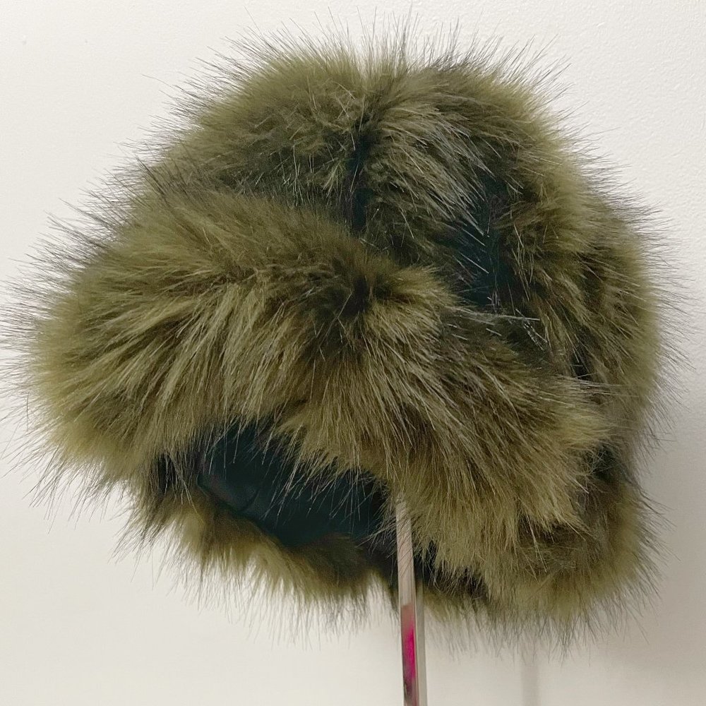 Faux Fur Green Bucket Hat